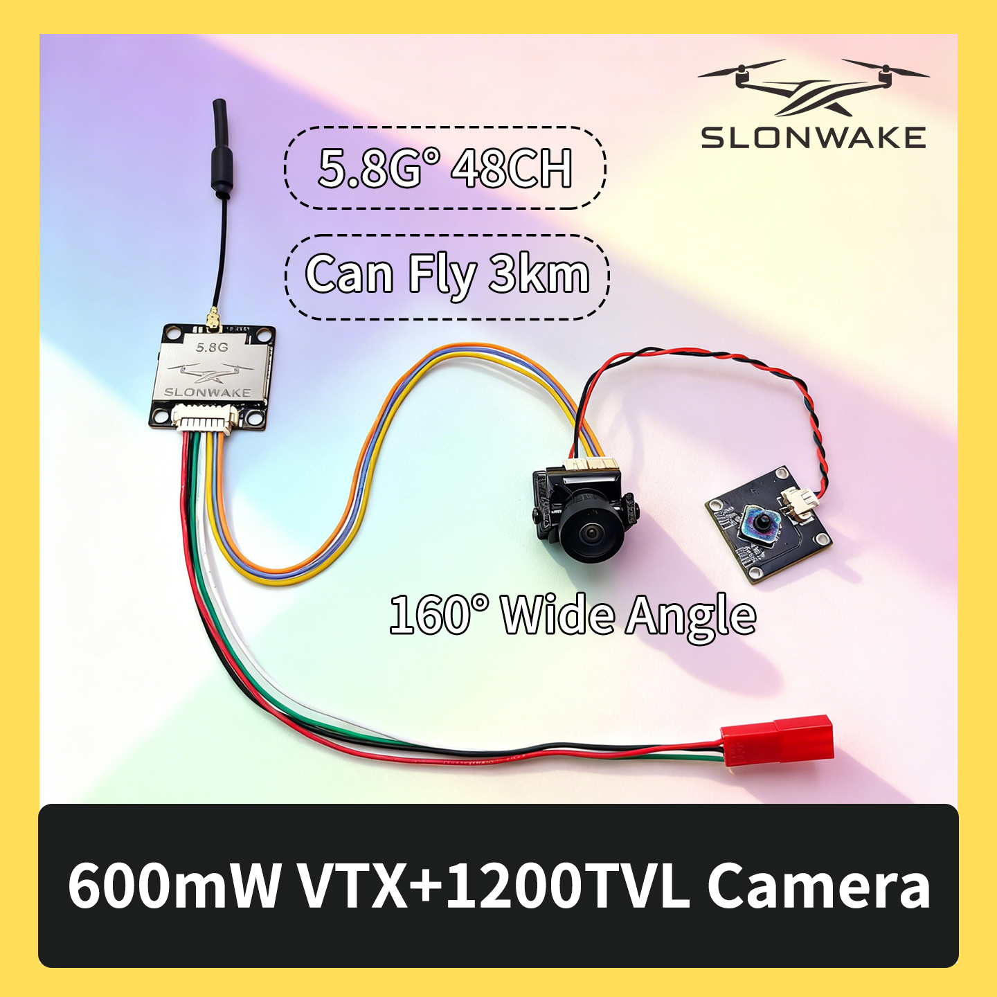 SLONWAKE 5.8G 600mW 7-24V FPV  - مراجعة Fpv Drone Frame وسعره