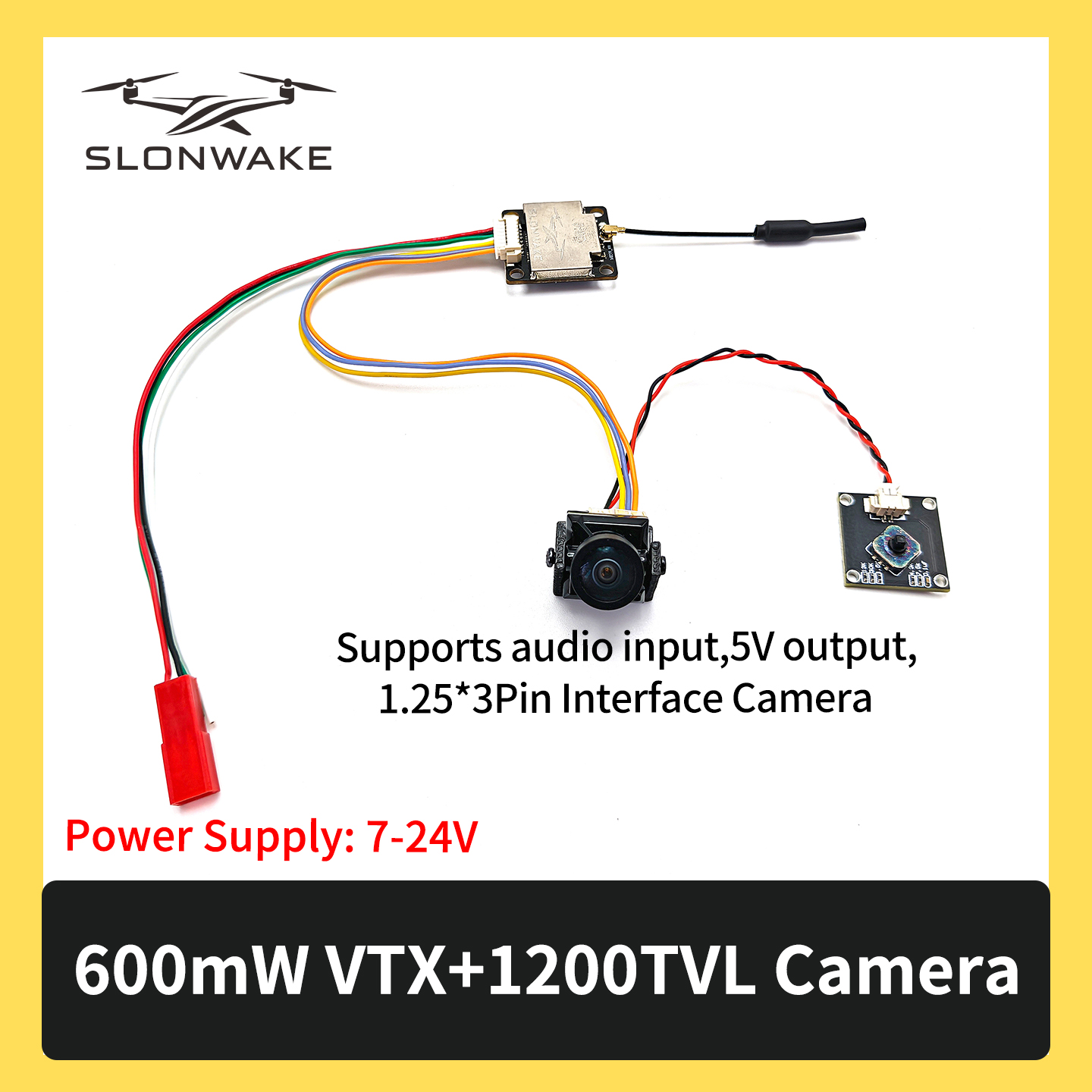SLONWAKE 5.8G 600mW 7-24V FPV  - مراجعة Fpv Drone Frame وسعره