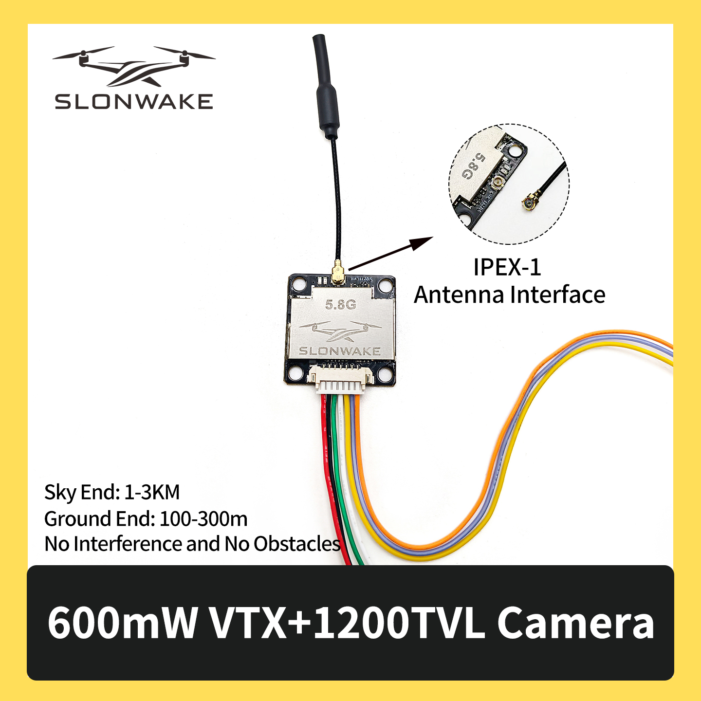 SLONWAKE 5.8G 600mW 7-24V FPV  - مراجعة Fpv Drone Frame وسعره