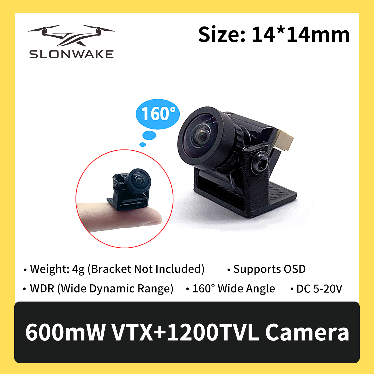 SLONWAKE 5.8G 600mW 7-24V FPV  - مراجعة Fpv Drone Frame وسعره