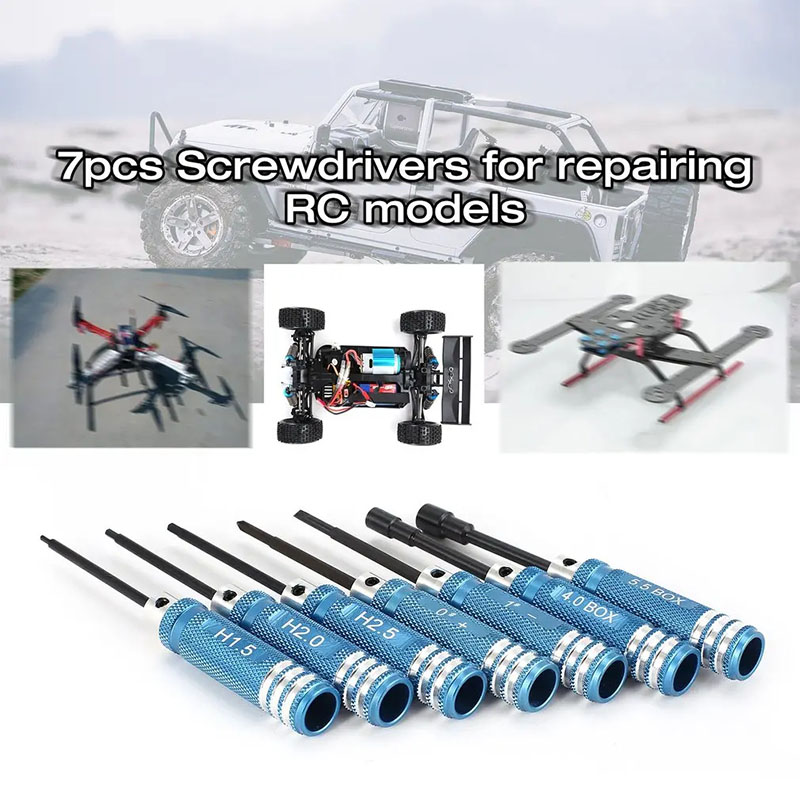 7Pcs 1.5 2.0 2.5mm RC Hex Driv - مراجعة Fpv Drone Tool Kit وسعره