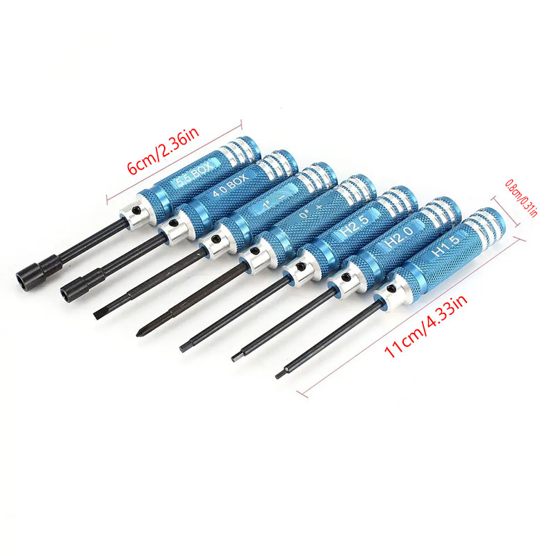 7Pcs 1.5 2.0 2.5mm RC Hex Driv - مراجعة Fpv Drone Tool Kit وسعره