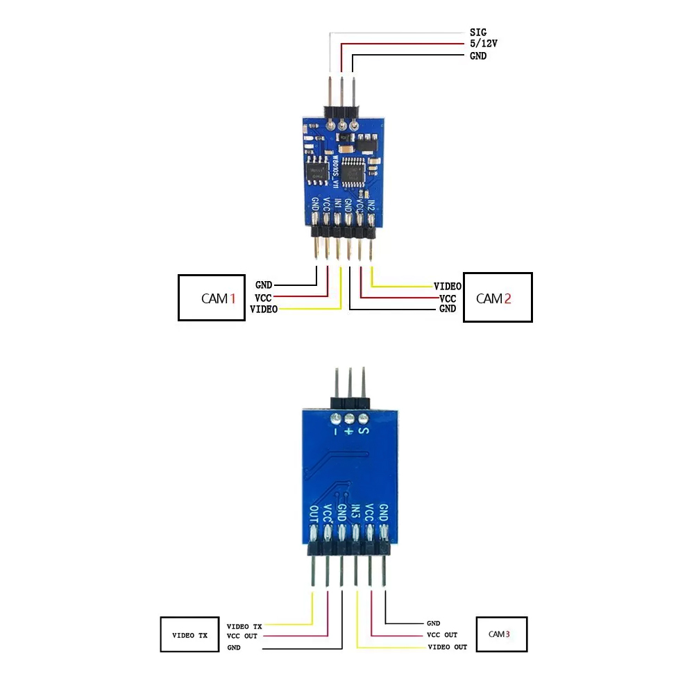 5.8G 3 Channel Video Switcher  - مراجعة Fpv Drone Camera وسعره