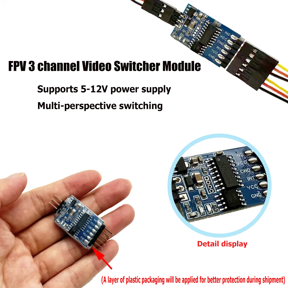 5.8G 3 Channel Video Switcher  - مراجعة Fpv Drone Camera وسعره