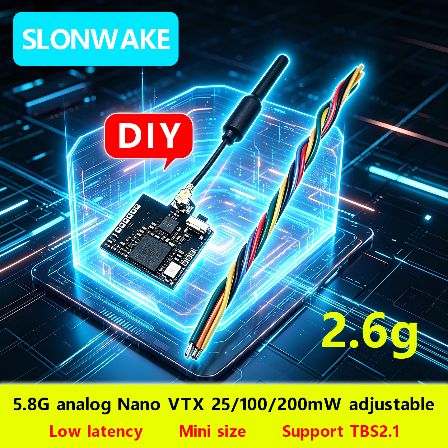 SLONWAKE Nano 5.8G 48CH 200mW  - مراجعة Fpv Drone Frame وسعره