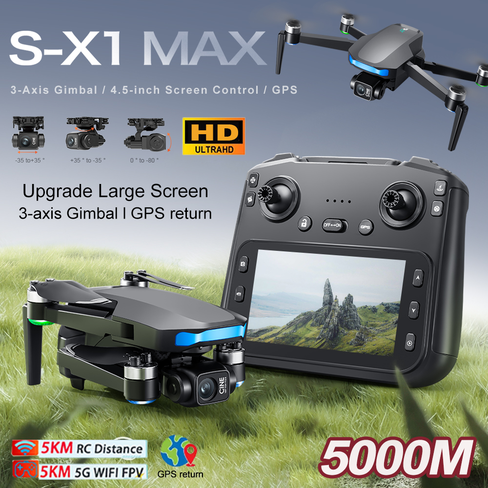 New S-X1 MAX Drone GPS 8K Prof - مراجعة Fpv Drone Charger وسعره